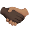 Handshake- Dark Skin Tone- Medium Skin Tone emoji on Apple